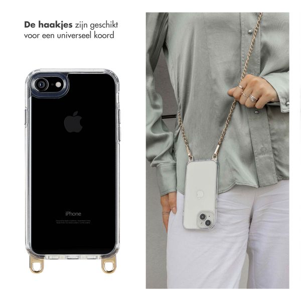 Selencia Backcover met afneembare haakjes Apple iPhone SE (2022 / 2020) / 8 / 7 - Transparant