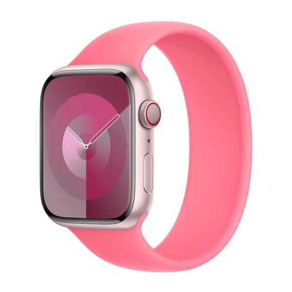 Apple Siliconen solobandje Apple Watch | 38/40/41/42 mm  - Maat 1 - Roze