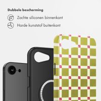 Selencia Vivid Backcover met MagSafe Apple iPhone 17e / 16e - Check This Olive
