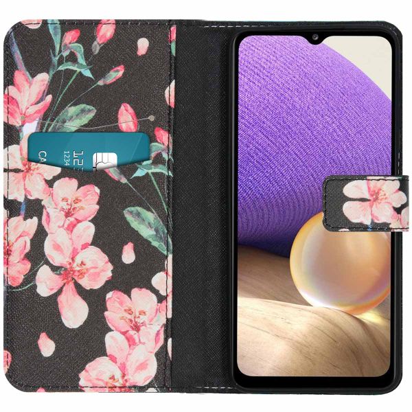 imoshion Design Softcase Bookcase Samsung Galaxy A32 (5G) - Blossom Black