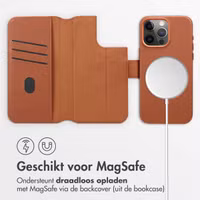Accezz Leather Bookcase 2-in-1 met MagSafe Apple iPhone 15 Pro Max - Sienna Brown