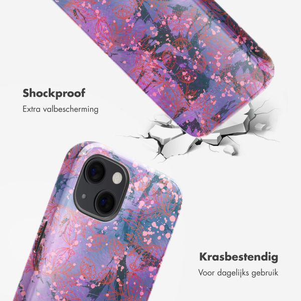 Selencia Vivid Backcover met MagSafe Apple iPhone 13 - Fresh Paint Flower Orange