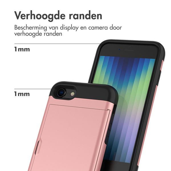 imoshion Backcover met pasjeshouder iPhone SE (2022 / 2020) / 8 / 7 - Rosé Goud