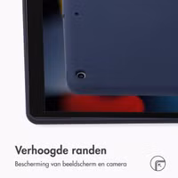 Accezz Liquid Silicone Backcover Apple iPad 9 (2021) 10.2 inch / iPad 8 (2020) 10.2 inch / iPad 7 (2019) 10.2 inch - Donkerblauw