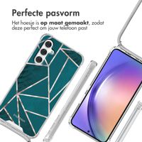 imoshion Design hoesje met koord Samsung Galaxy A54 (5G) - Petrol Green Graphic