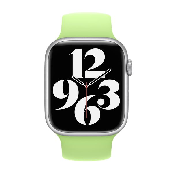 Apple Siliconen solobandje Apple Watch | 44/45/46/49 mm - Maat 3 - Sprout Green