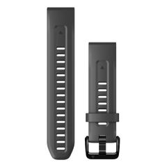 Garmin QuickFit® Siliconen bandje  - Garmin 20 mm aansluiting - Graphite