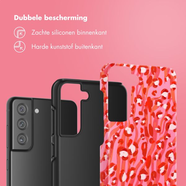 Selencia Vivid Tough Backcover Samsung Galaxy S21 FE - Wild Spots Lipstick