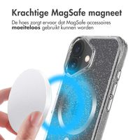imoshion Clear Glitter Backcover met MagSafe Apple iPhone 16 - Zilver