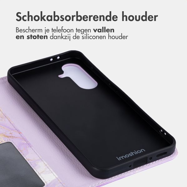 imoshion Design Bookcase Samsung Galaxy A36 - Purple Marble