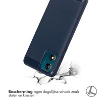 imoshion Brushed Backcover Motorola Moto E13 - Donkerblauw