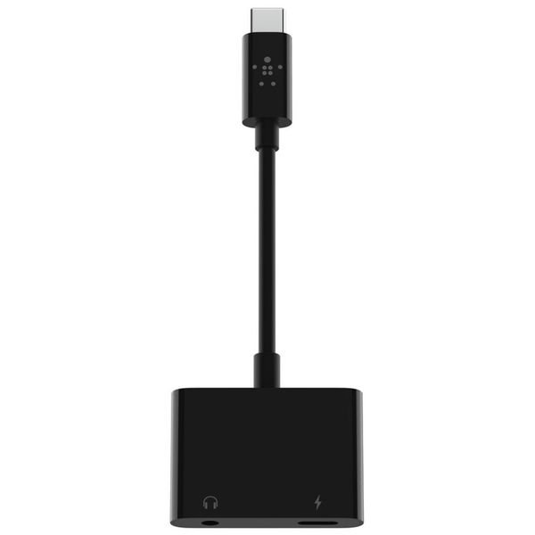 Belkin RockStar Adapter USB-C Charge + 3,5 mm Audio - Zwart