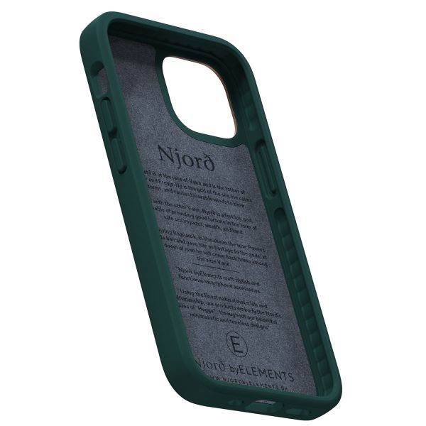 Njorð Collections Salmon Leather MagSafe Case iPhone 13 Mini - Dark Green