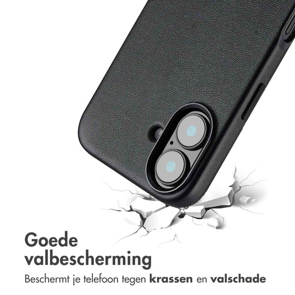 Accezz MagSafe Leather Backcover Apple iPhone 16 - Onyx Black