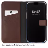 Selencia Echt Leren Bookcase Apple iPhone 15 Pro Max - Bruin