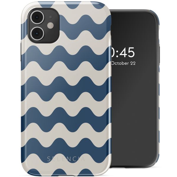 Selencia Vivid Tough Backcover iPhone 11 - Wave Vibes Classic Blue