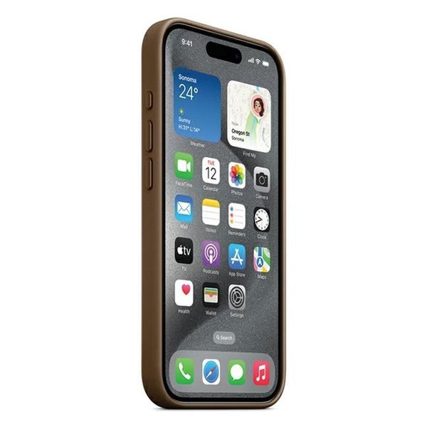 Apple FineWoven Backcover MagSafe Apple iPhone 15 Pro Max - Taupe