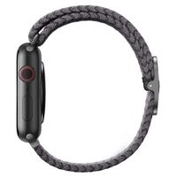 Uniq Aspen Braided bandje Apple Watch Series 1 t/m 11 / SE / Ultra (44/45/46/49 mm) - Granite Grey