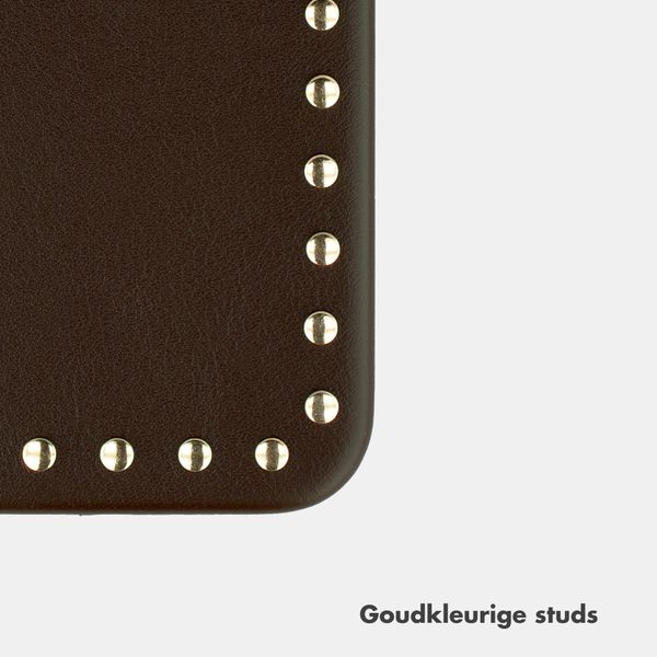 Selencia Studs Backcover met MagSafe Apple iPhone 17 - Cacao Crush