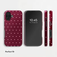 Selencia Vivid Back Cover with MagSafe Apple iPhone 17 - Happy Dots Burgundy