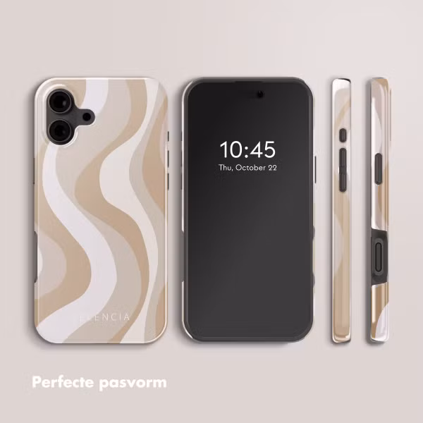 Selencia Vivid Tough Backcover met MagSafe Apple iPhone 16 - Desert Waves Beige