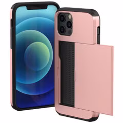 imoshion Backcover met pasjeshouder Apple iPhone 12 (Pro) - Rosé Goud
