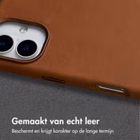 Accezz Vintage Leather Magsafe Backcover Apple iPhone 16 - Tabacco Cognac