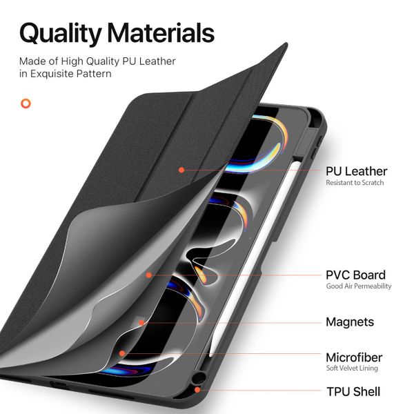 Dux Ducis Domo Bookcase Apple iPad Pro 11 (2024) M4 - Zwart