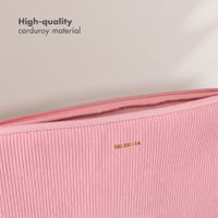 Selencia Corduroy Laptop hoes 15-16 inch - Laptopsleeve - Soft Blush