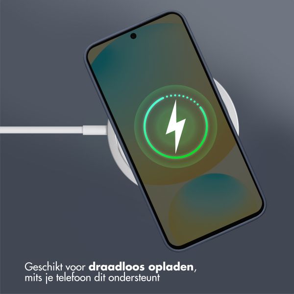 Accezz Liquid Silicone Backcover met MagSafe Samsung Galaxy S25 FE - Donkerblauw