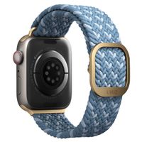 Uniq Aspen Designer Edition Braided bandje Apple Watch Series 1 t/m 9 / SE (38/40/41 mm) | Series 10 / 11 (42 mm) - Cerulean Blue
