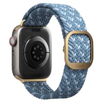 Uniq Aspen Designer Edition Braided bandje Apple Watch Series 1 t/m 9 / SE (38/40/41 mm) | Series 10 (42 mm) - Cerulean Blue