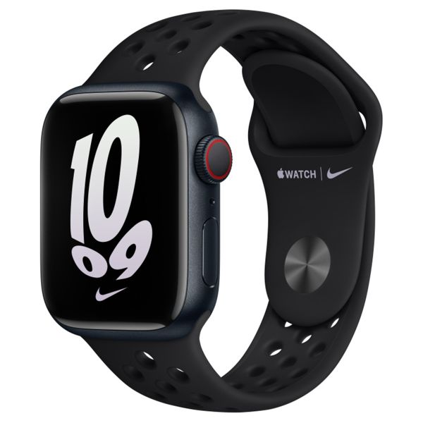 Apple Nike Sport Band Apple Watch Series 1-9 / SE - 38/40/41 mm / Series 10 - 42 mm - Zwart