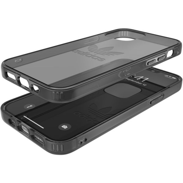 adidas Originals Protective Clear Backcover iPhone 12 (Pro) - Smokey Black