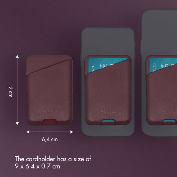 Accezz Leather Card Holder - Compatible with MagSafe and Qi2 - Heath Purple