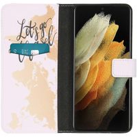 imoshion Design Softcase Bookcase Galaxy S21 Ultra - Let's Go Travel