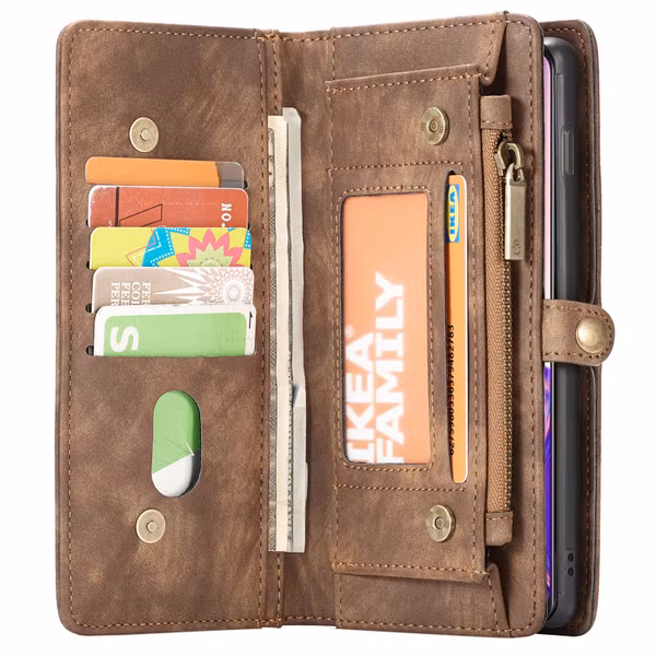 CaseMe Luxe Lederen 2 in 1 Portemonnee Bookcase Galaxy S10 Plus