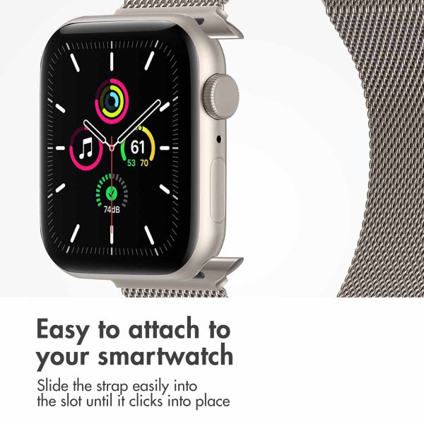 imoshion Milanese magnetic band Apple Watch | 44/45/46/49 mm - Size M - Starlight