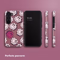 Selencia Vivid Backcover Samsung Galaxy S23 - Wavy Smiley Pink