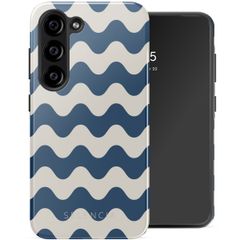 Selencia Vivid Tough Backcover Samsung Galaxy S23 - Wave Vibes Classic Blue