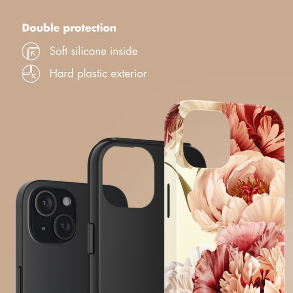 Selencia Vivid Back Cover Apple iPhone 15 - Vintage Peony