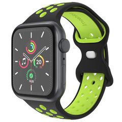 imoshion Sport⁺ bandje Apple Watch Series 1 t/m 9 / SE (38/40/41 mm) | Series 10 / 11 (42 mm) - Maat M/L - Black Volt