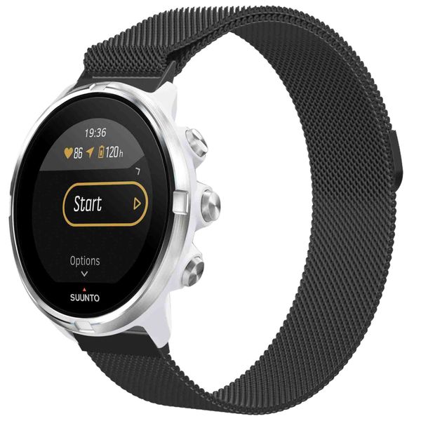 imoshion Milanees magnetisch bandje  - Universeel 24 mm aansluiting - Zwart