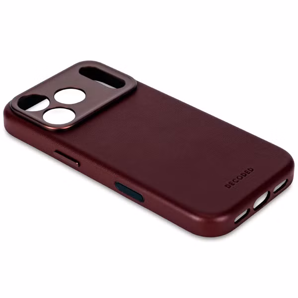 Decoded Leather Backcover MagSafe Apple iPhone 17 Pro - Burgundy