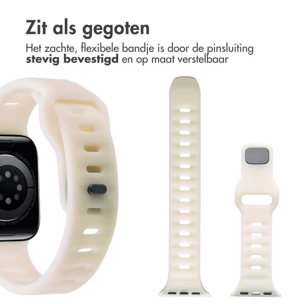 imoshion Active Sport siliconenbandje Apple Watch Series 1 t/m 9 / SE (38/40/41 mm) | Series 10 (42 mm) - Glow in the Dark