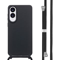 imoshion Siliconen hoesje met koord Samsung Galaxy S25 Edge - Zwart