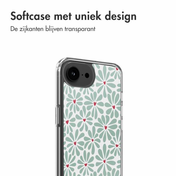 imoshion Design hoesje Apple iPhone 16e - Bloom Love Sage Green