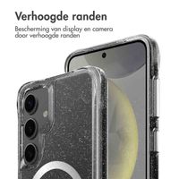 imoshion Clear Glitter Backcover met MagSafe Samsung Galaxy S24 - Zilver