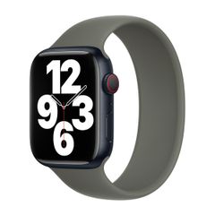 Apple Siliconen solobandje Apple Watch | 38/40/41/42 mm - Maat 2 - Olive