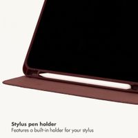 Selencia Croco Bookcase Apple iPad Air 11 inch (2026) M4 / (2025) M3 / (2024) M2 / Air 5 (2022) / Air 4 (2020) - Burgundy
